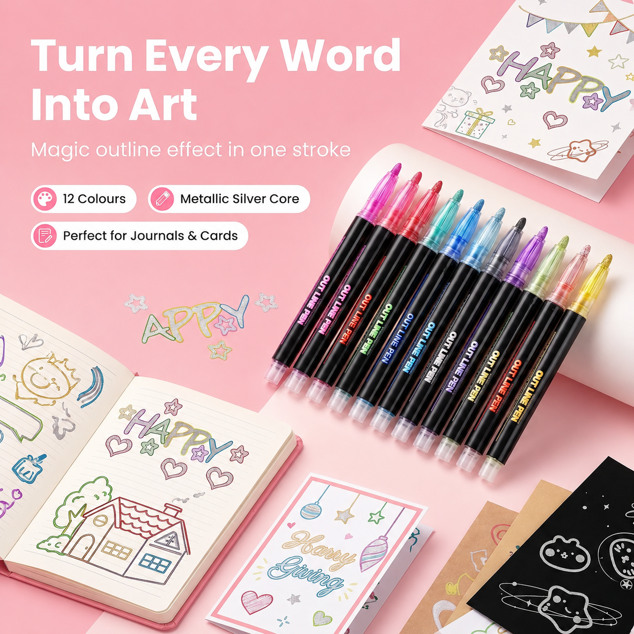 Magic outline markers